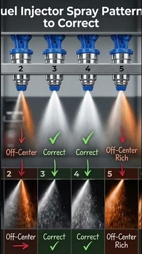 fuel injector spray patterns to correct