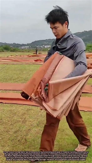 Efficient Folding Techniques for Long Narrow Fabrics in Practice Usage