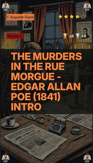 The Murders in the Rue Morgue - Edgar Allan Poe (1841) Intro (C Auguste Dupin - 1)