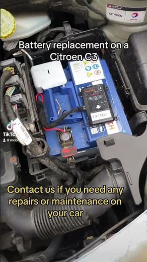 Battery replacement on a Citroen C3 #automobile #car #fyp