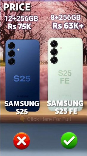 Samsung galaxy S25 Fe V's Samsung galaxy S25 #samsunggalaxys25fe