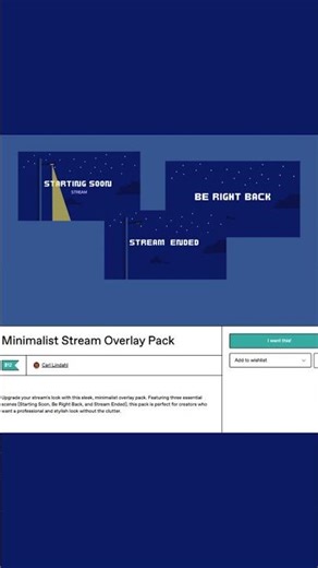 Minimalist Stream Overlay Pack #streaming