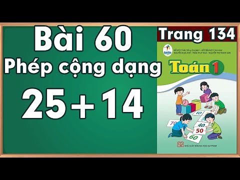 Học toán lớp 1| Toán cộng trừ lớp 1 |Phép cộng dạng 25 + 14
