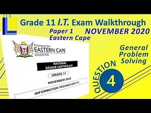 Information Technology Grade 11 Paper 1 November 2020 Q4 - General Problem Solving