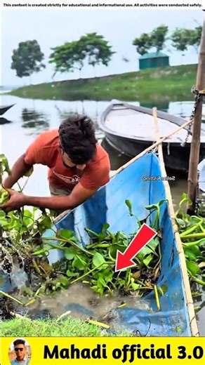 What fish did he catch from the river using a net?🐟#viralvideo #facts #fishinggear #fishinglife
