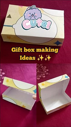 Cute Gift box 🎁 /Gift box ideas/ Easy Rectangular gift box #diy​#craft​#handmade​ #papercraft​ #gift