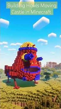 Building Howl's Moving Castle in Minecraft | Inspiration #minecraftbuildingtips #minecrafttimelapse