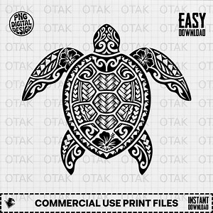 Tribal Turtle Art Print, Hawaiian Decor, Sea Turtle Drawing, Polynesian Tattoo Design, Digital Download, Sea Life Printable - Etsy Canada
