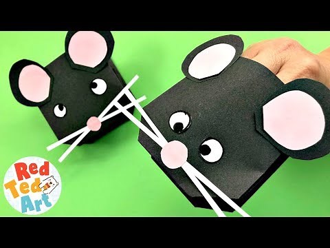 Easy Paper Mouse Puppet Craft DIY Mouse, Mice and Rats