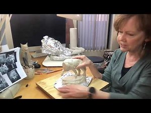 Feb. 28. How to Start Sculpting in Clay - Stalking Wolf - Day 11
