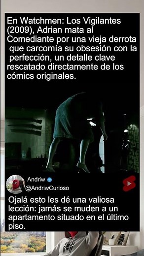 In Watchmen (2009), Adrian kills...