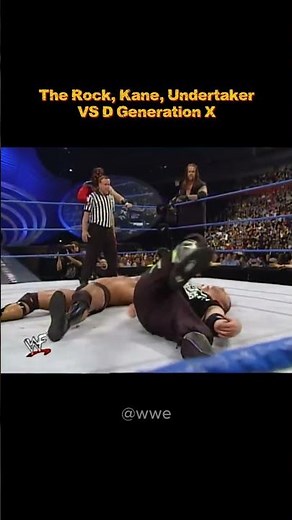 The Rock, Kane & Undertaker VS DX Generation. #wwe #rawiswar #wrestling #wrestlemania #smackdown