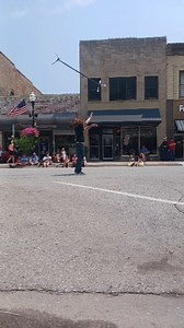 Little snippet of our performance at John C. Fremont days this past weekend. It's always a fun time and an event we enjoy doing. Trikon heads by @flowtoys #Fremont #fremontne #dragonstaff #nebraska #ne #circuslife #dowhatyoulove | James Watson
