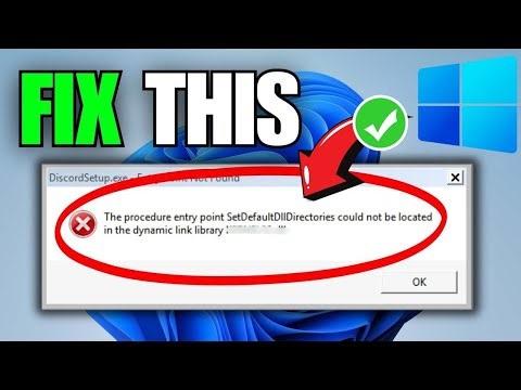 How To Fix Procedure Entry Point Could Not Be Located In The Dynamic Link Library