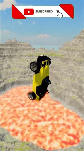 Cars vs Giant Lava Pit – BeamNG.drive 01 #beamng #shorts #beamngdrive #automobile #usa #car #india