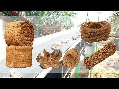 coir rope making factory | coir rope making machine | machines coconut husk to coir rope