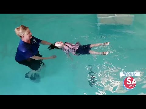 This program teaches survival swim lessons for infants and toddlers.