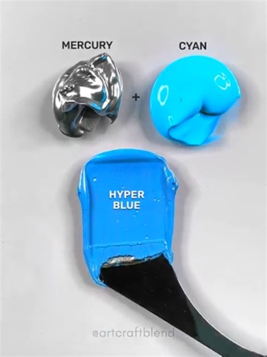 Mercury meets Cyan Color Mixing! #colormixing #satisfyingvideos #color #fyp #prt