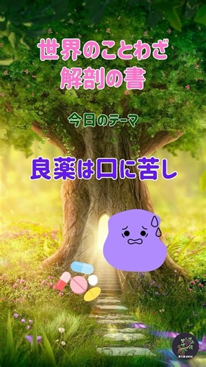 "A Book of World Proverbs and Anatomy" Good medicine tastes bitter. (Feedback, growing pains, cri...