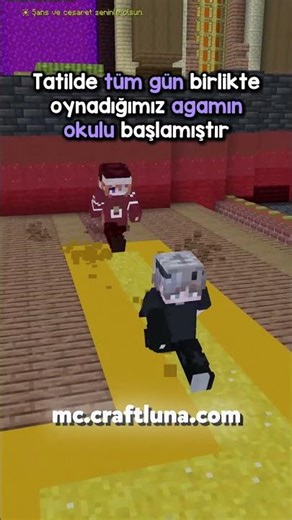 seni özleyeceğim aga #craftluna #minecraft #minecrafttr