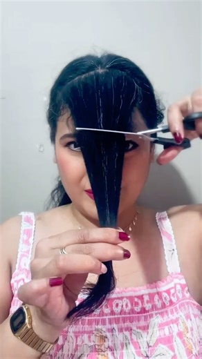 Easy Curtain Bangs at Home ✂️ (Beginner Friendly) #haircut #haircutting