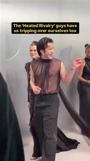 The 'Heated Rivalry' Guys Were Tripping Over Each Other on Oscar Night