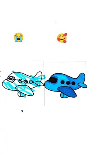 Toy Airplane Coloring Challenge | Right vs Wrong ✈️🎨 #Shorts