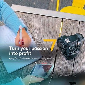 Your dreams shouldn't wait. Invest in the gear you need today with the help of a WesBank CashPower personal loan, and unlock a side hustle that could pay off in the long run. PLUS For a limited time only, 60 new CashPower customers will win a R5,000 fuel voucher! Ts&Cs Apply. https://www.wesbank.co.za/blog/post/personal-loans-done-right-dont-just-borrowbuild-an-investment | WesBank