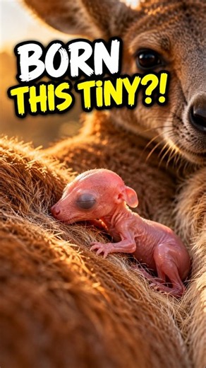 This Is How a Baby Kangaroo Is Born - kangaroo pouch 🦘 #wildlife #rare
