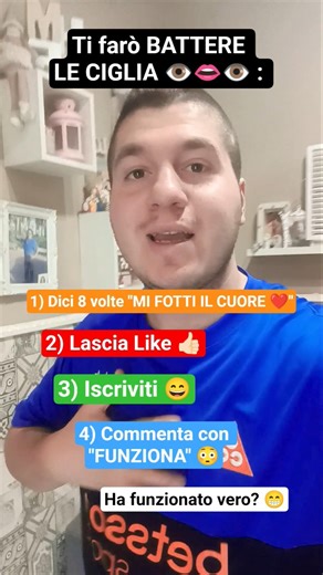 Ti farò BATTERE LE CIGLIA 👀 (COMMENTA se ha FUNZIONATO ✨) #shorts #trend #perte #iscriviti #fyp