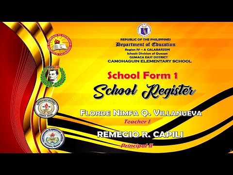 EDITABLE SCHOOL FORM SF 1-10 FRONT COVER/LABEL DESIGNS