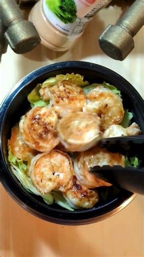 【エビマヨ越え】エビにドレッシングを混ぜて焼くだけ。#弁当 #簡単レシピ #時短レシピ #ドレッシング