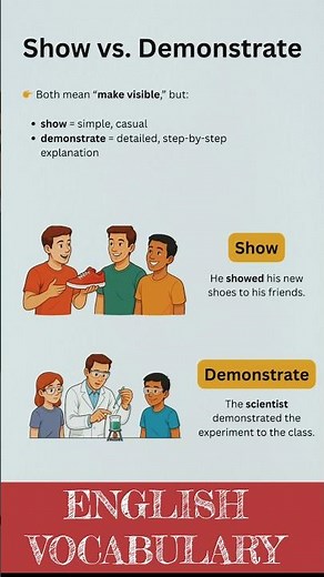 Show vs Demonstrate: Do You Know the Difference#shorts#ytshorts.