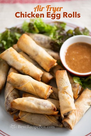 Air Fryer Egg Rolls Recipe with meat EASY! | Best Recipe Box