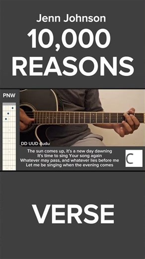 10,000 REASONS | PNW Beginner Guitar Chords | JENN JOHNSON