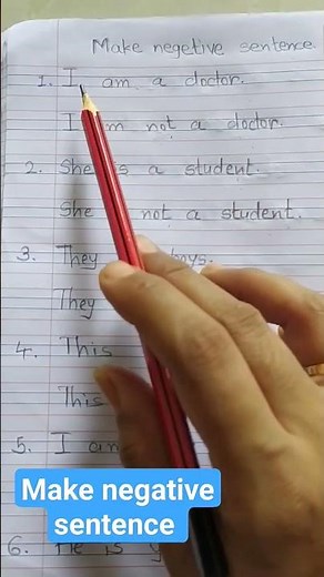 How to Make Negative Sentences in English | Learn Negative Forms with Examples #shortvideo