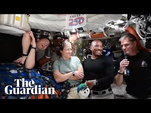 Artemis II crew answer questions on return home from trip around the Moon – watch live