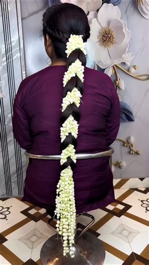 Beautiful Trendy Mogra Braids #braids#mogra#longhair#gajra #hairstyle#hairtutorial#shorts #trending