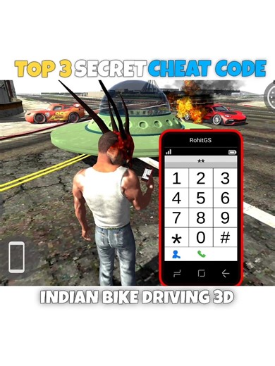 TOP 3 SECRET CHEAT CODE IN INDIAN BIKE DRIVING 3D | Indian Bike Driving 3D New Update Cheat Code