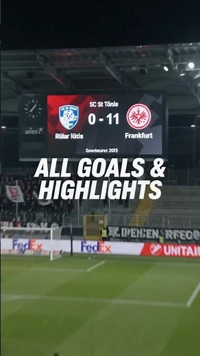 ⚽ SC St Tönis 0-11 Frankfurt | FT | 11-Goal Highlights! 🔥 #shorts