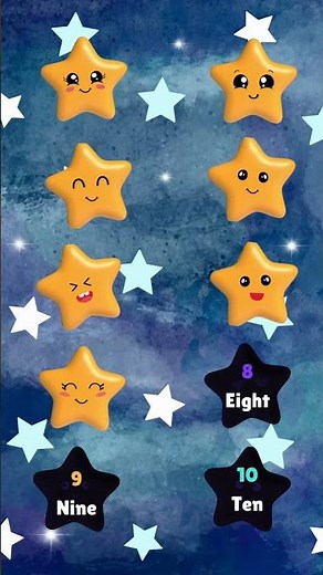 One Little Star 🌟 Two Little Stars ⭐ Counting Stars Song 1 to 10 | Kids Nursery Rhyme