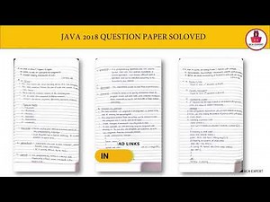JAVA 2018 years question papers | internet programming | KUD