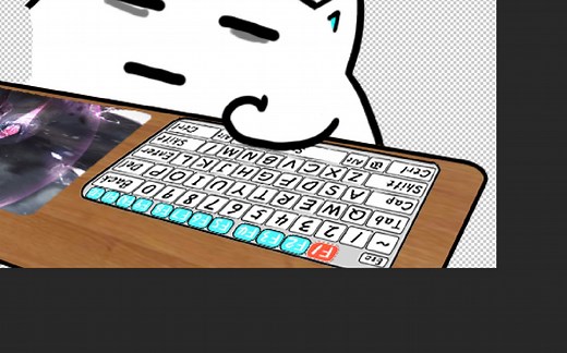 分享带F1-F12功能键的Bongo Cat Mver全键位桌面猫咪代打小猫