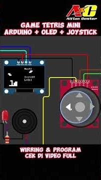 GAME TETRIS OLED + JOYSTICK WOKWI #wokwi #arduinoproject #coding #game #development #gamedev