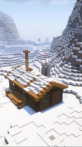 How I Built a Cozy Snow Cabin in Minecraft!