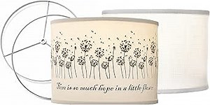 Dandelion Lamp Shade Set, Drum Lamp Shades, Fabric Lamp Shades for Table Lamps and Bedside Lamps, 16 Inch