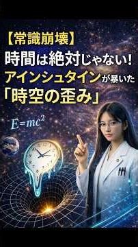 時間は絶対じゃない！アインシュタインの時空の歪み Time Isn't Absolute! Einstein's Warped Spacetime. #youtubeショート