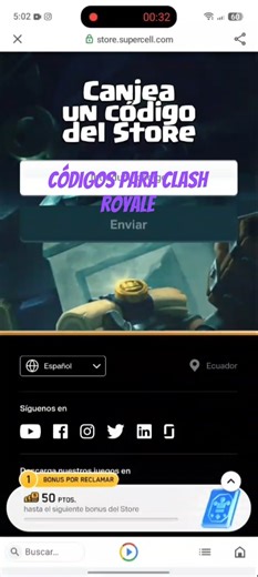 códigos para #clashroyale #supercell