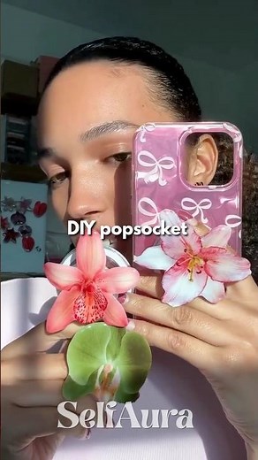 🌺 DIY Viral FLOWER POPSOCKET in Minutes!✨️ #diy #shorts