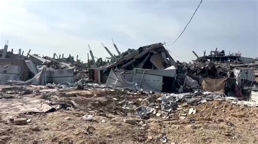 As Israel moved the 'Yellow Line' blocks marking its armistice border with Hamas deeper into one Gaza neighborhood in December, it destroyed dozens of buildings and displaced Palestinians in violation of a US-backed ceasefire deal https://reut.rs/4r0UWLE | Reuters